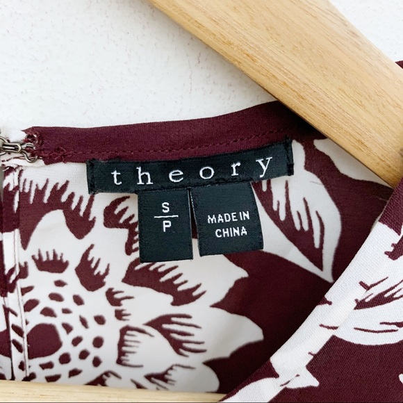 Theory Silk Floral Sleeveless Blouse - Picture 6 of 7